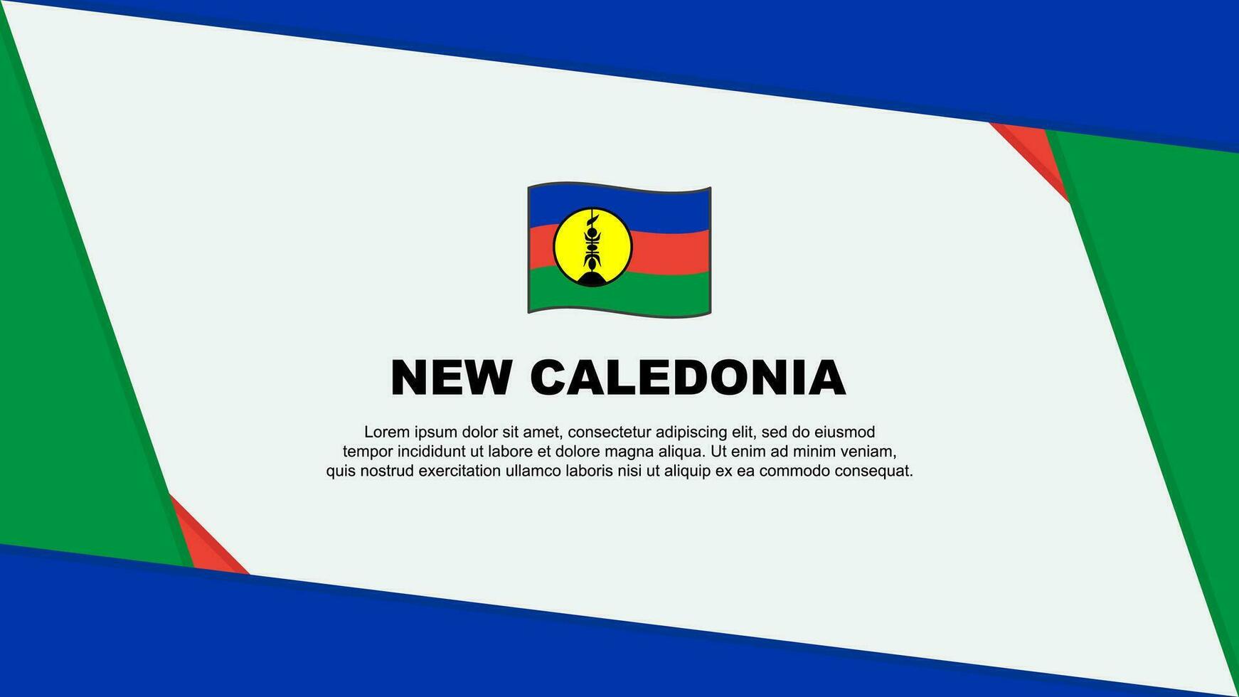 New Caledonia Flag Abstract Background Design Template. New Caledonia Independence Day Banner Cartoon Vector Illustration. Independence Day