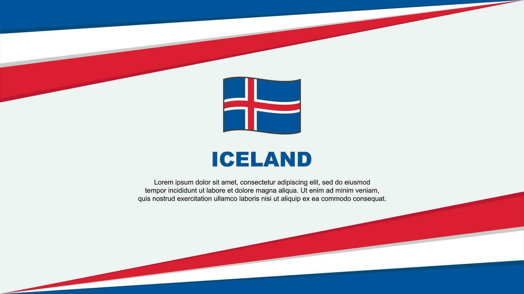 Islandia bandera resumen antecedentes diseño modelo. Islandia independencia día bandera dibujos animados vector ilustración. Islandia diseño