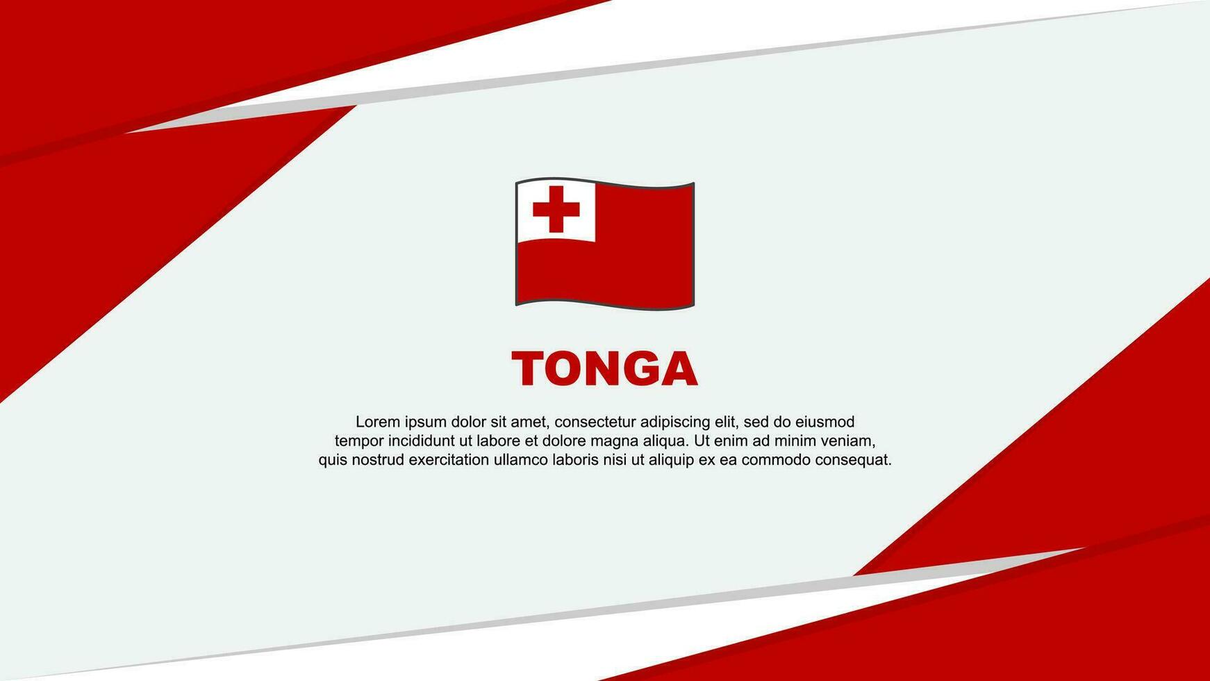 Tonga Flag Abstract Background Design Template. Tonga Independence Day Banner Cartoon Vector Illustration. Tonga