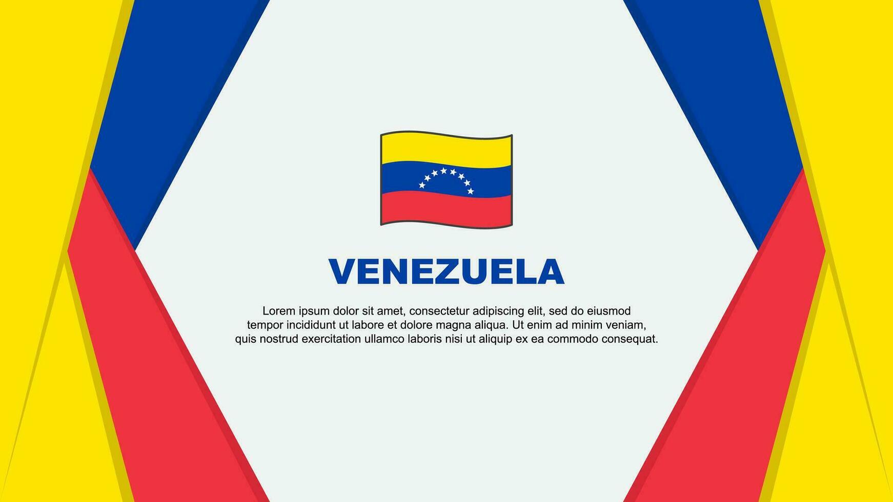 Venezuela Flag Abstract Background Design Template. Venezuela Independence Day Banner Cartoon Vector Illustration. Venezuela Background