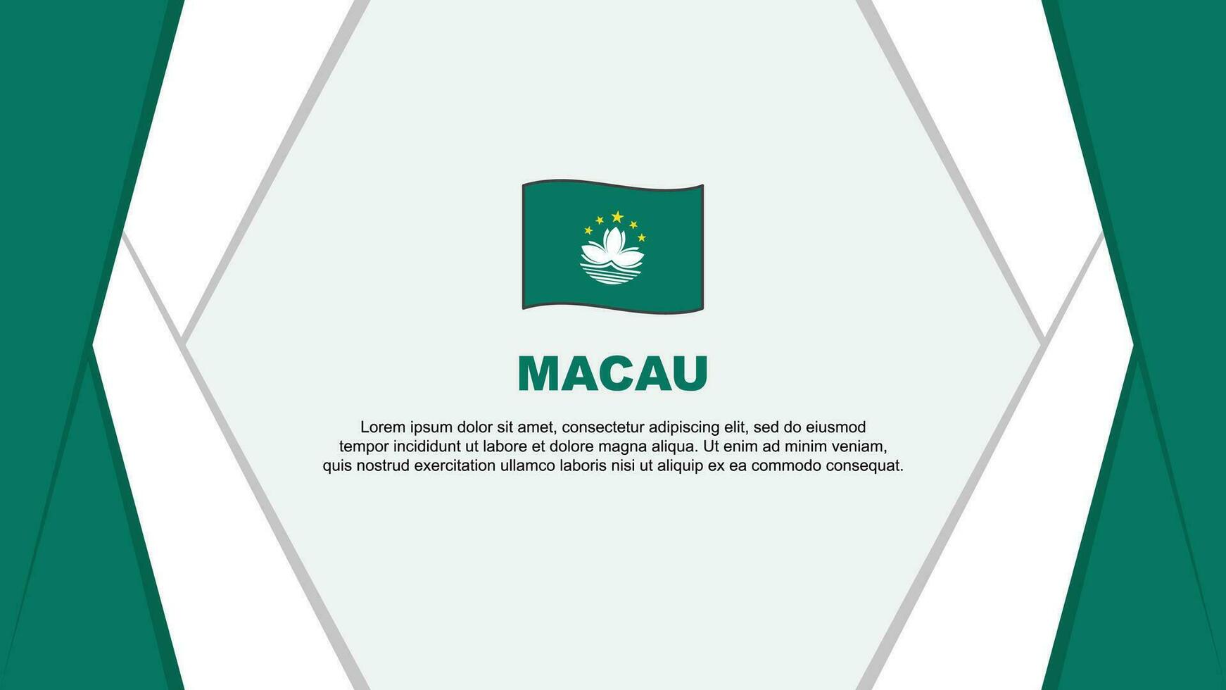 Macau Flag Abstract Background Design Template. Macau Independence Day Banner Cartoon Vector Illustration. Macau Background