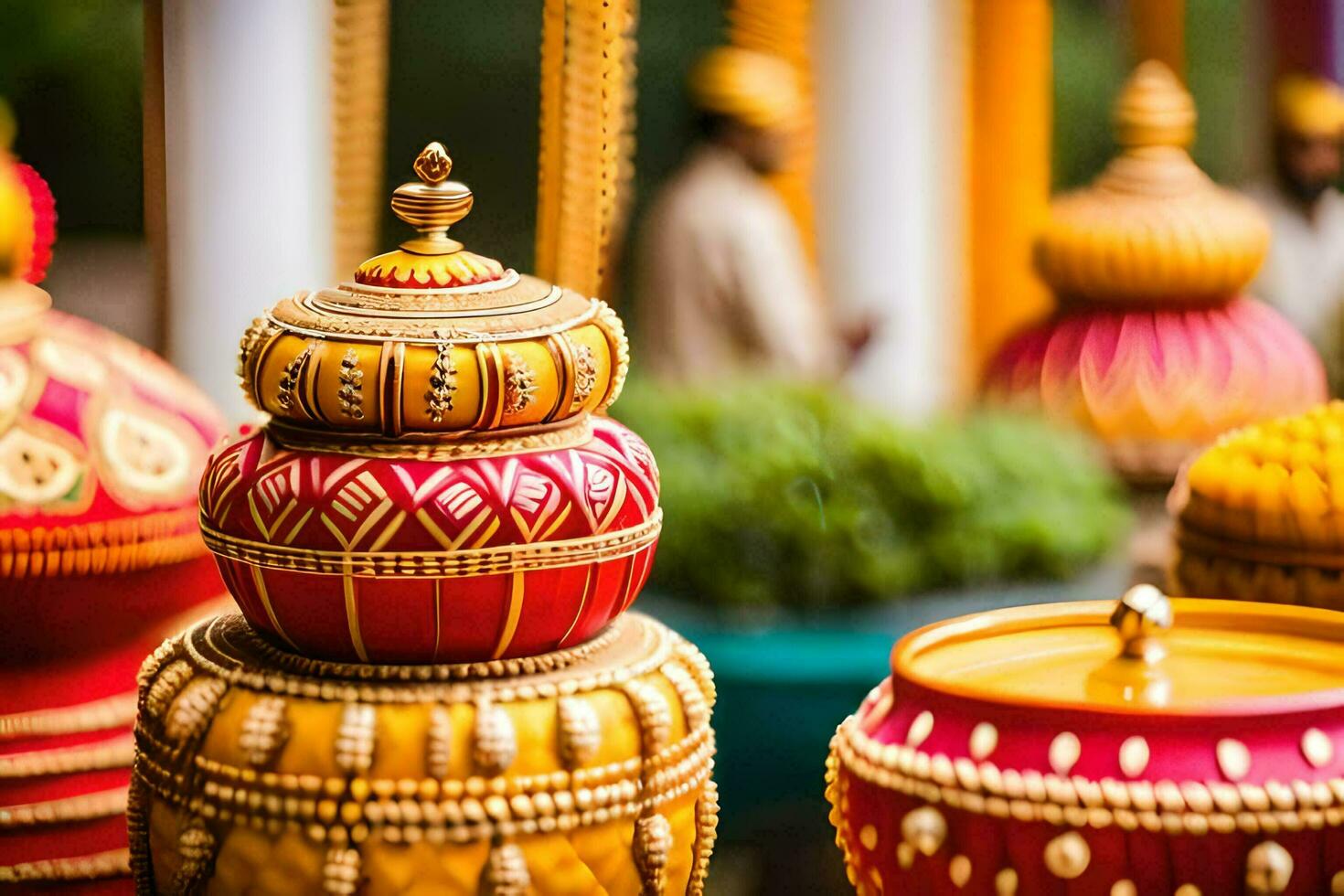 indian wedding decor ideas. AI-Generated photo