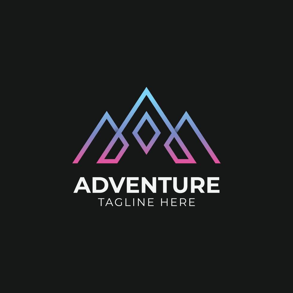 mountain adventure logo vector