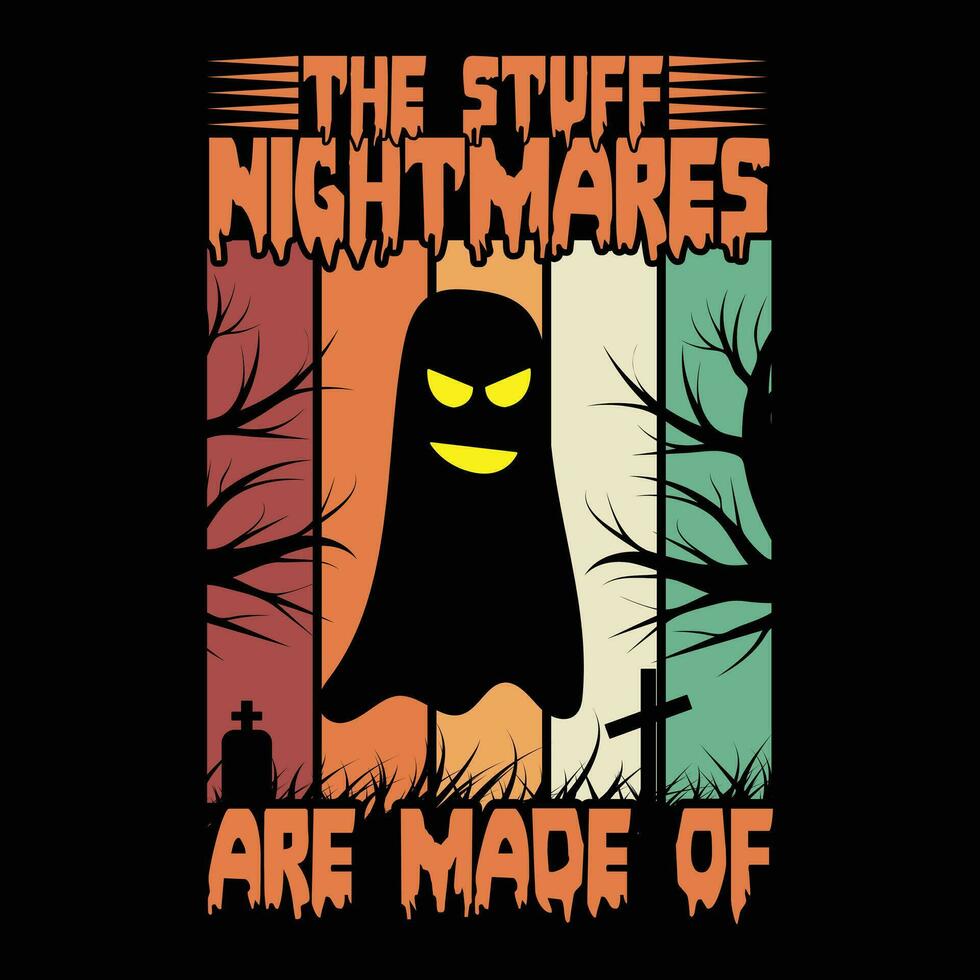 Halloween With Spooky Tshirt Design -  Halloween Vector Design