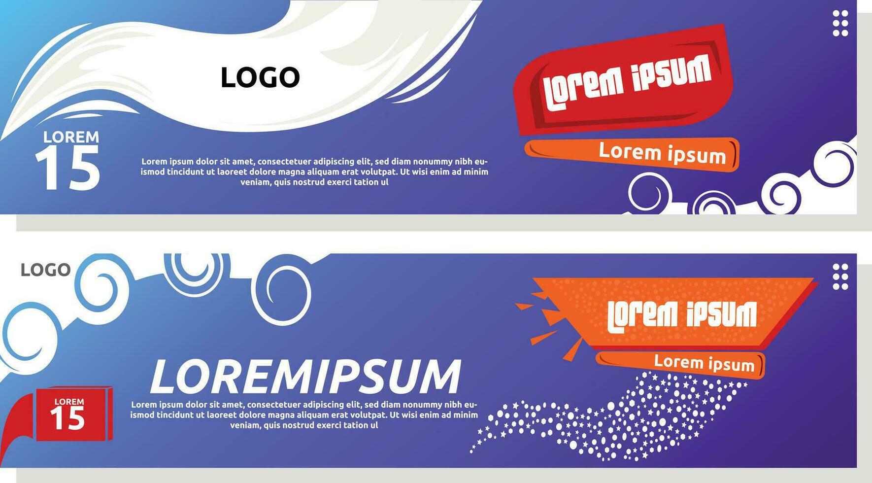 modern ads Banner template on blue clor background vector