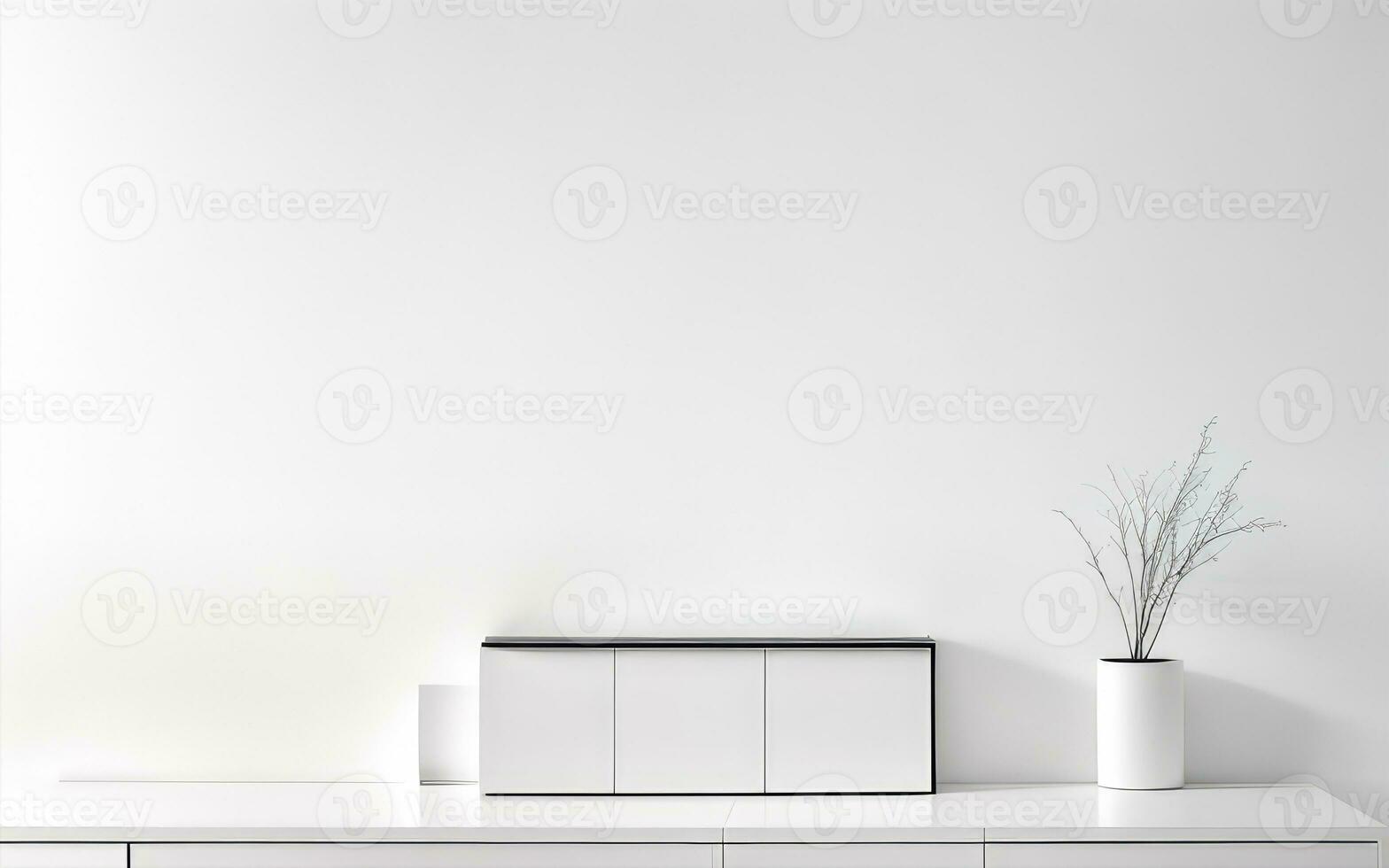 Indoor Interior Minimalism White Space Concept Background created with ai generative photo