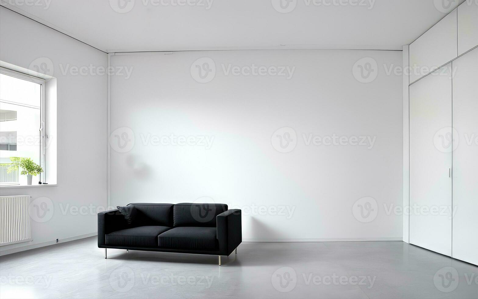 Indoor Interior Minimalism White Space Concept Background created with ai generative photo