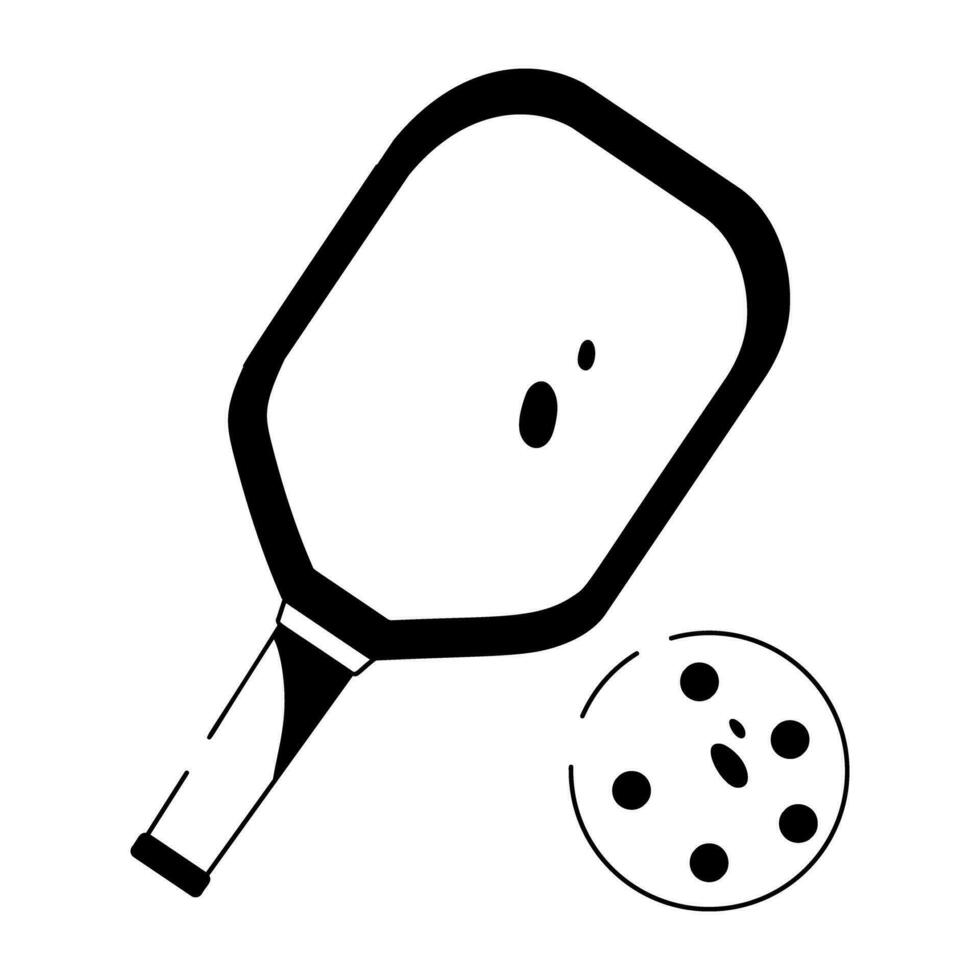 Trendy Pickleball Racket vector