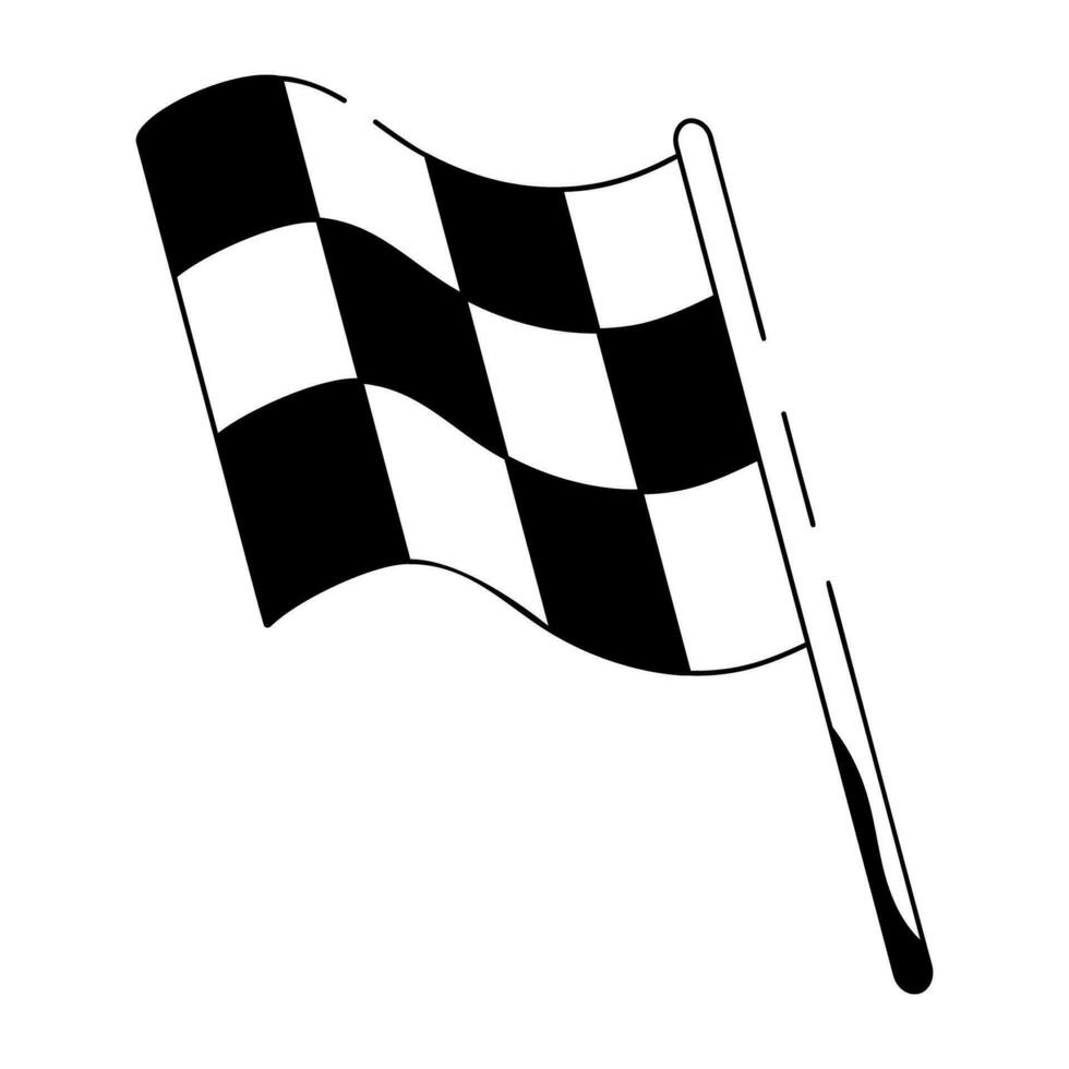 Trendy Race Flag vector