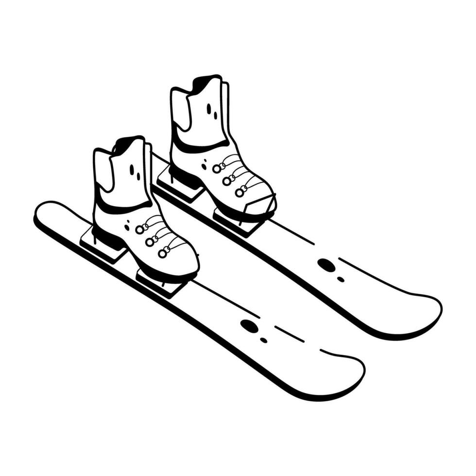 Trendy Ski Blades vector