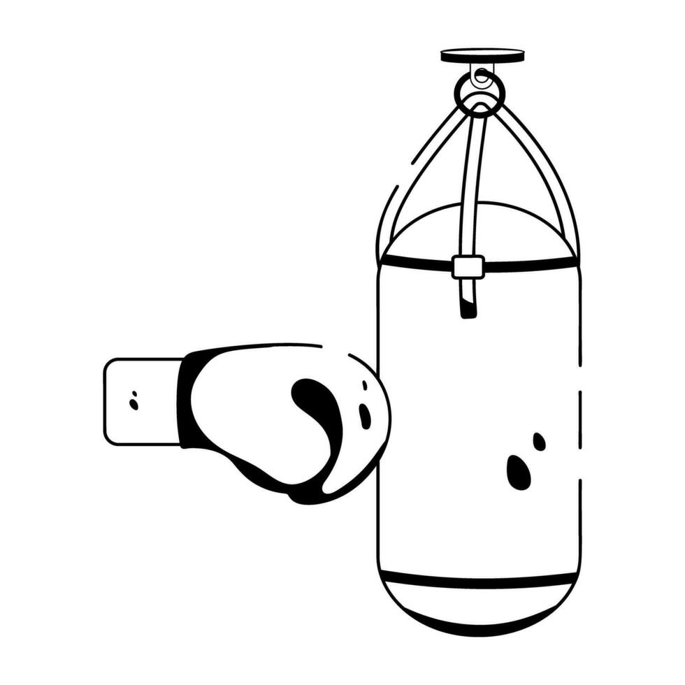 Trendy Boxing Bag 30312266 Vector Art at Vecteezy