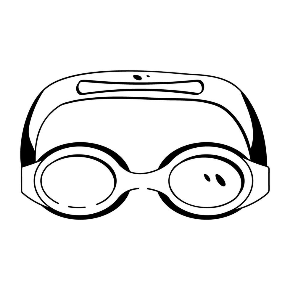 gafas de natación de moda vector