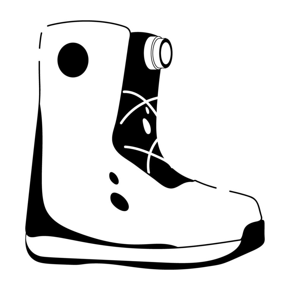Trendy Snowboard Boot vector