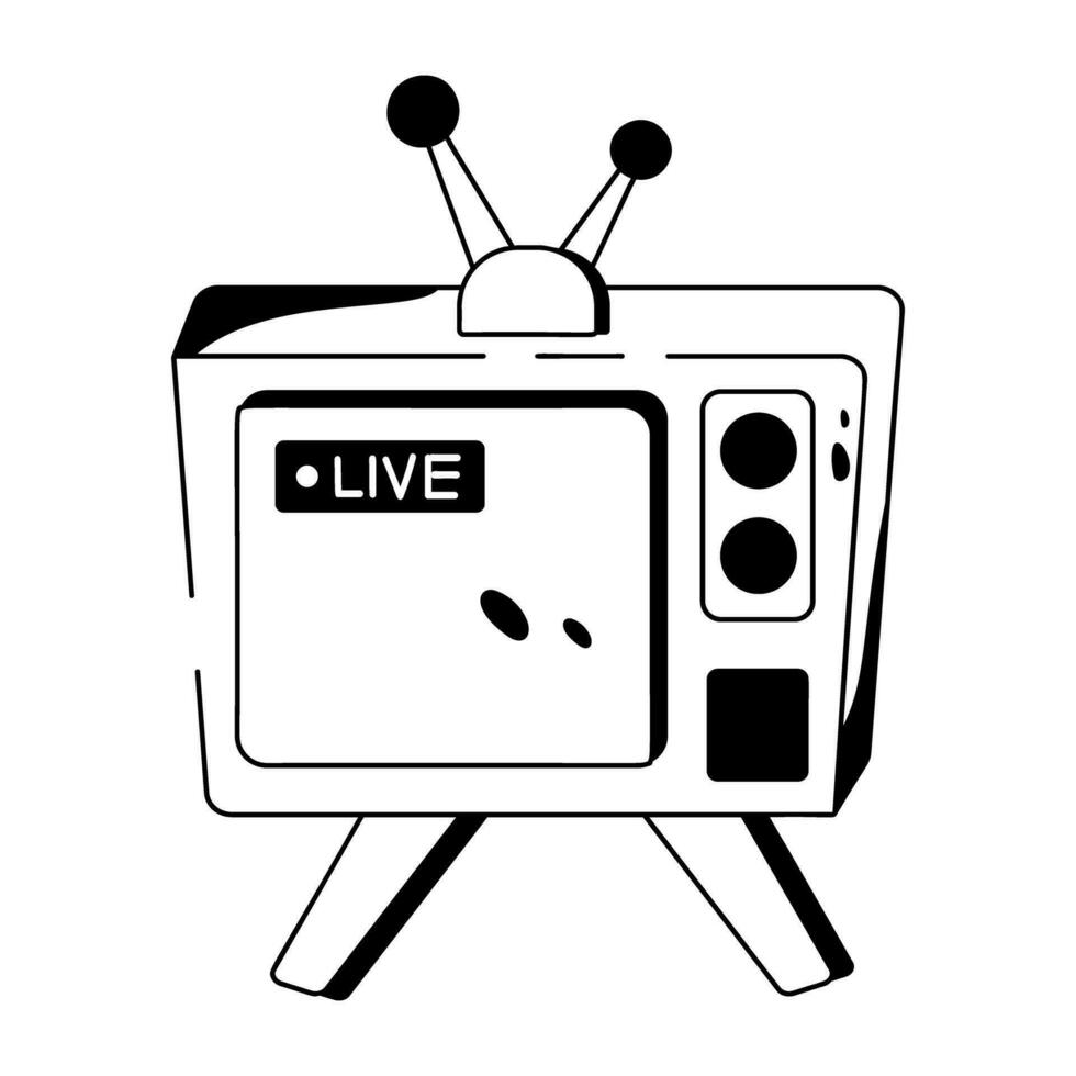 Trendy Live Telecasting vector