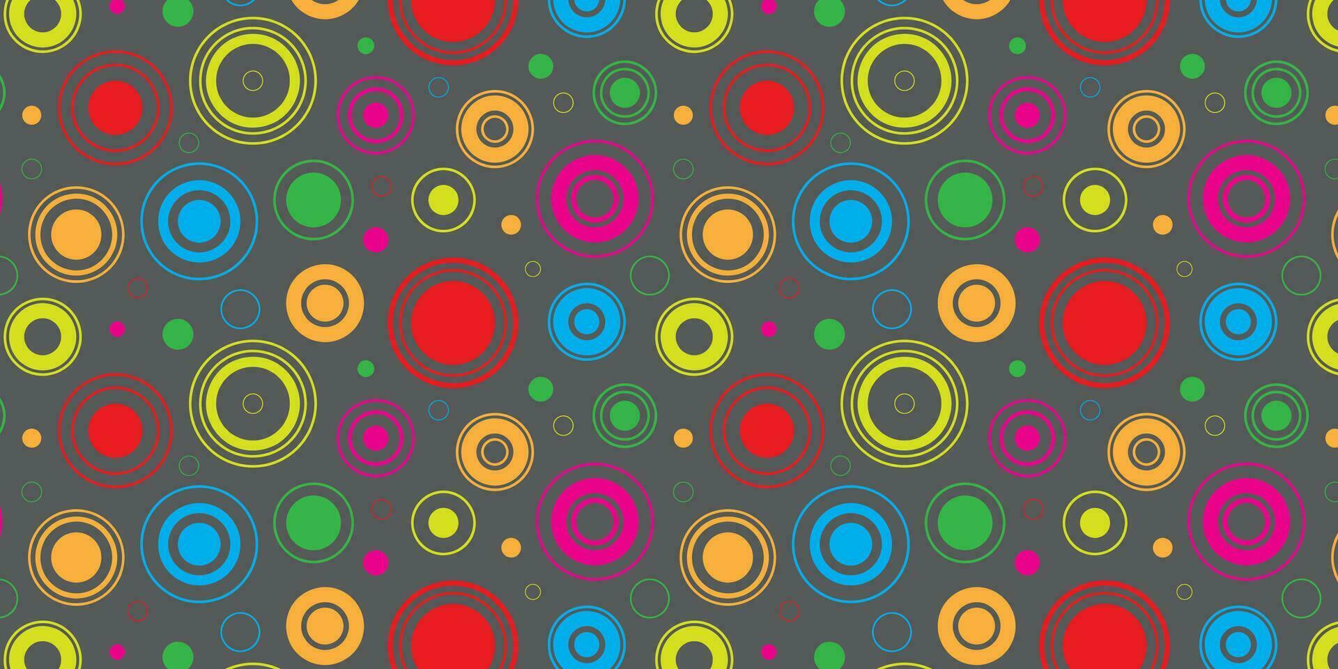 Colorful circles. circle chaotic pattern. Seamless pattern. vector
