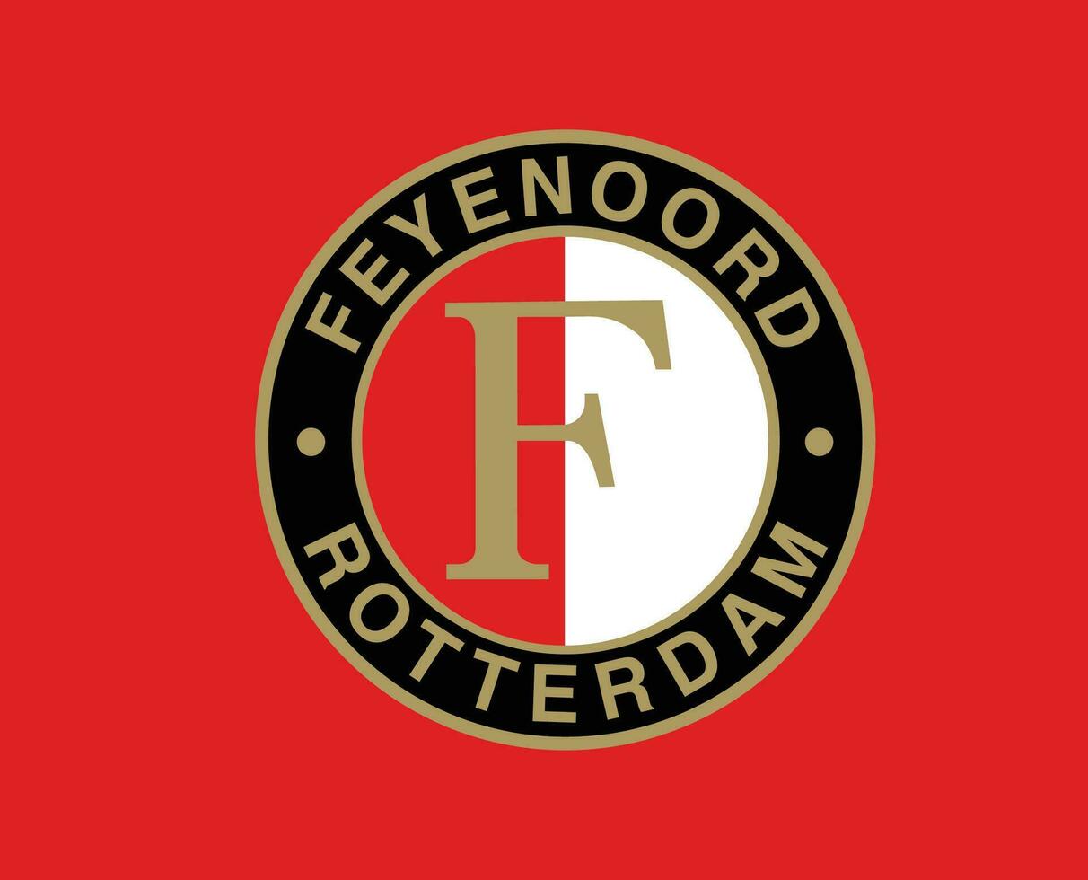 Feyenoord Rotterdam Club Logo Symbol Netherlands Eredivisie League Football  Abstract Design Vector Illustration With Red Background 30312413 Vector Art  at Vecteezy