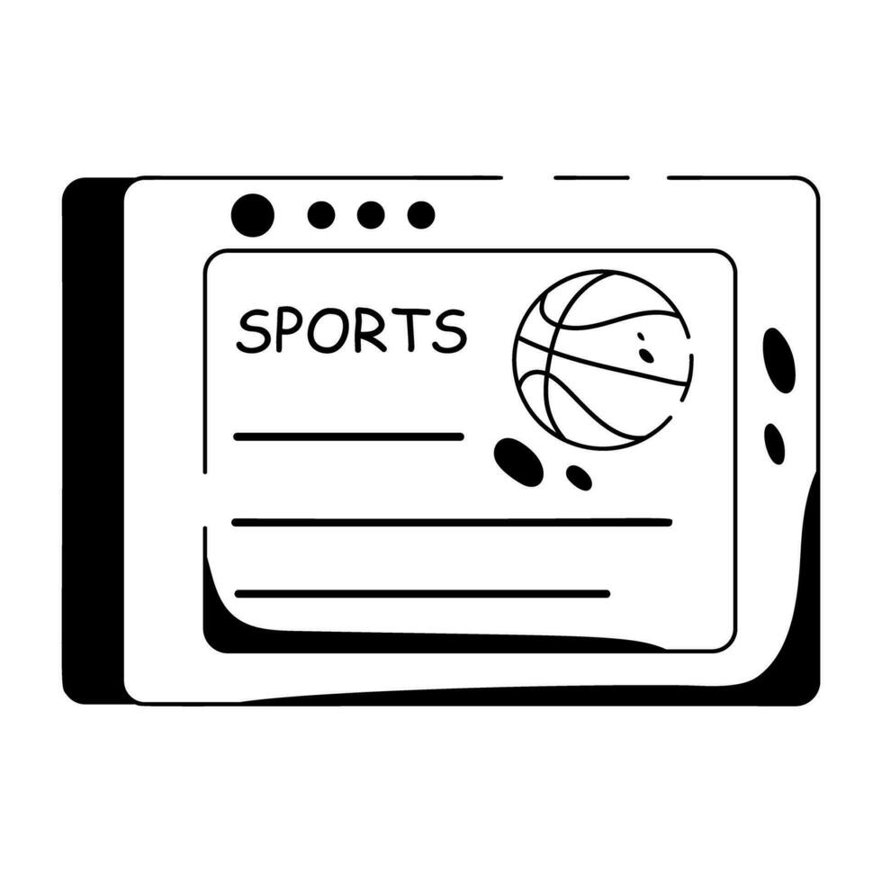 Trendy Online Basketball vector