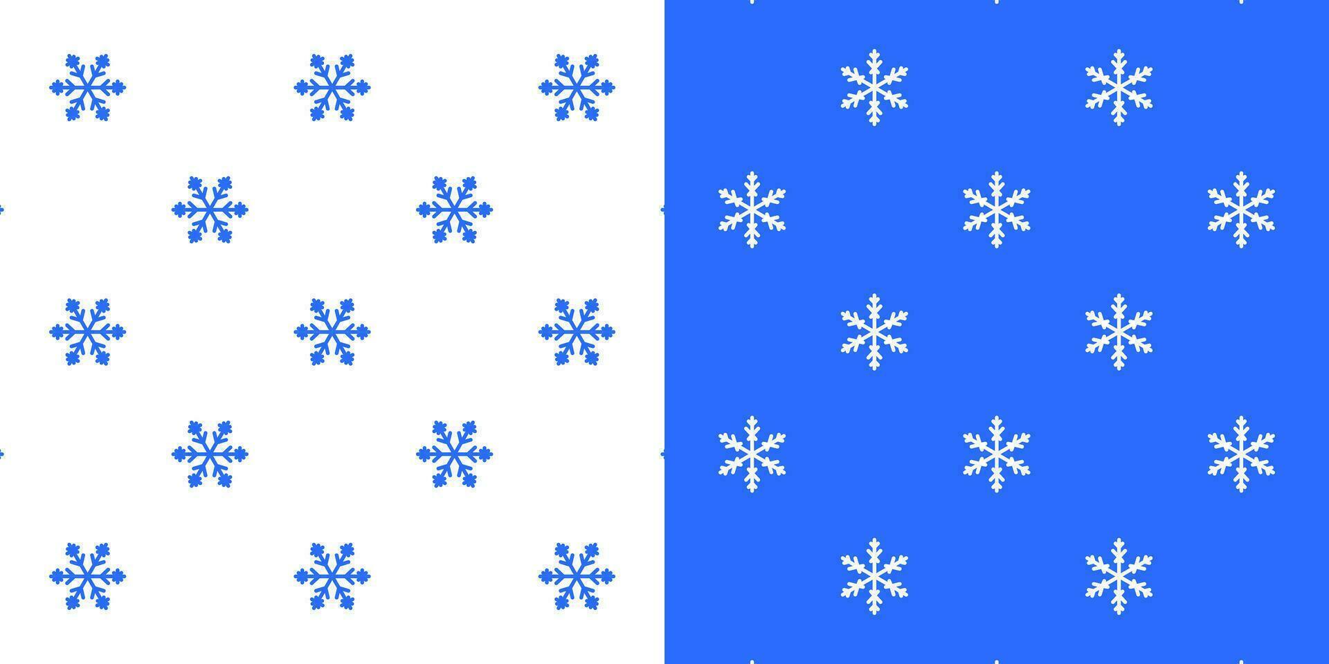 colección de invierno sin costura patrones con copos de nieve para decoración. un conjunto de patrones para envase papel para Navidad y nuevo año. vector