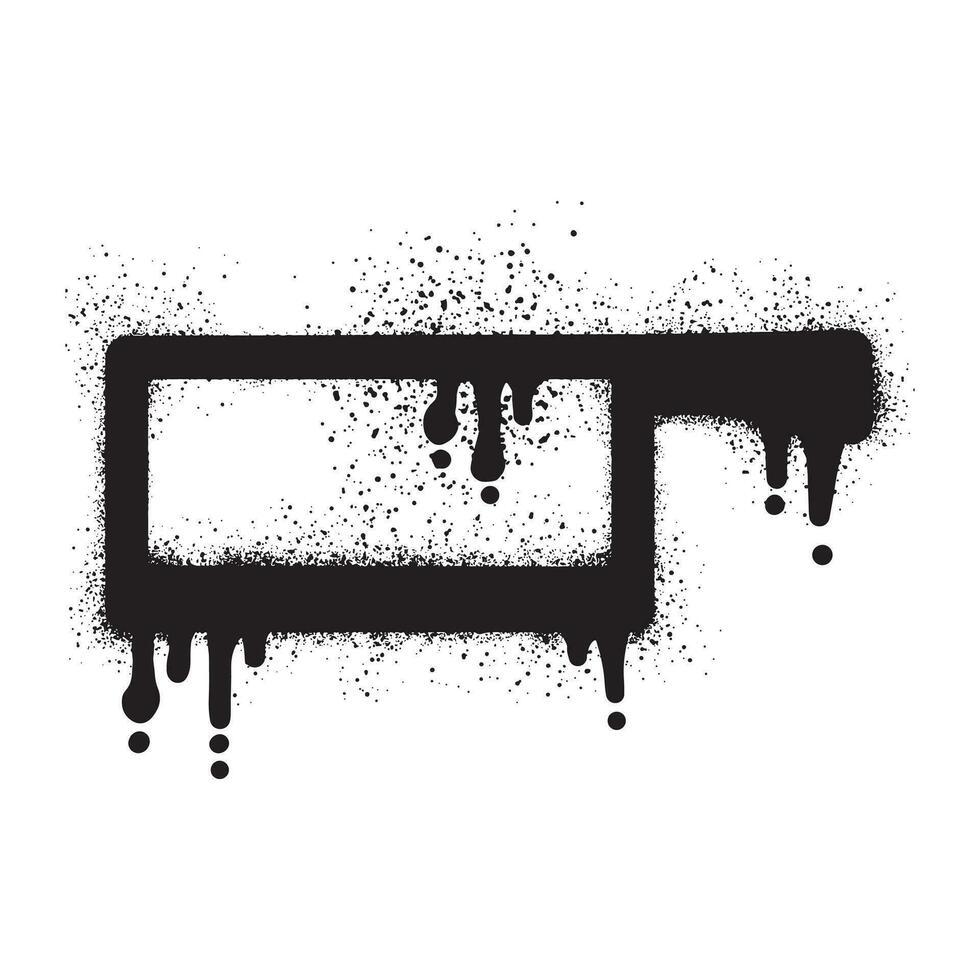 Butcher knife graffiti with black spray paint vector