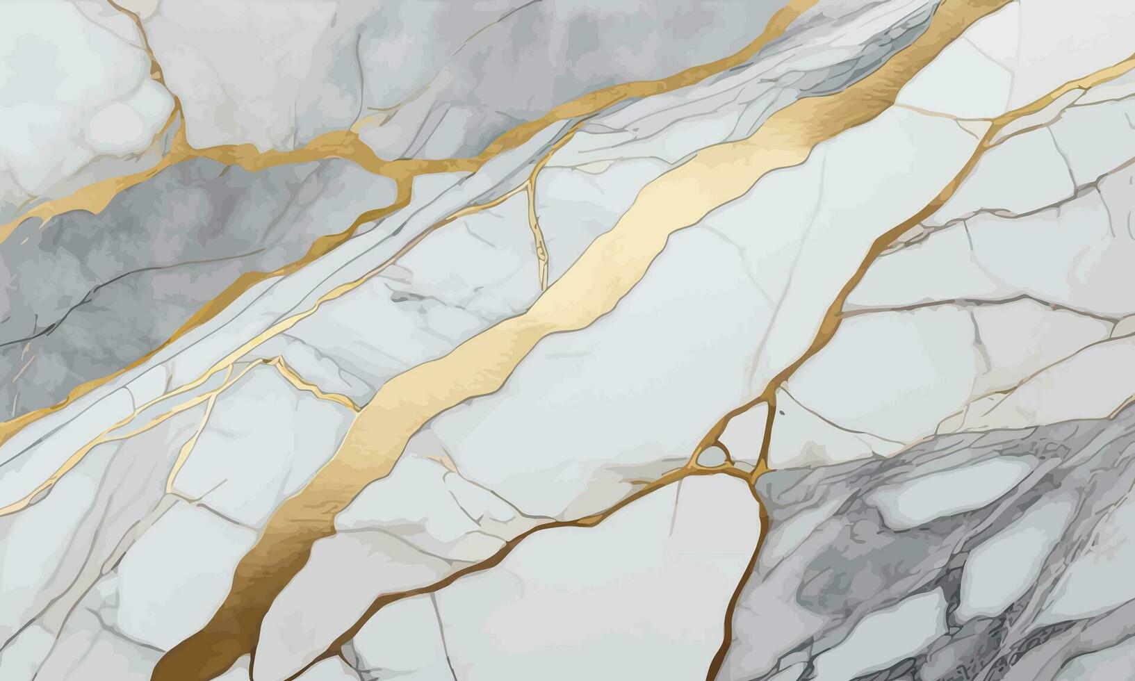 Vector Watercolor Carrara Gold Marble Texture Abstract Background