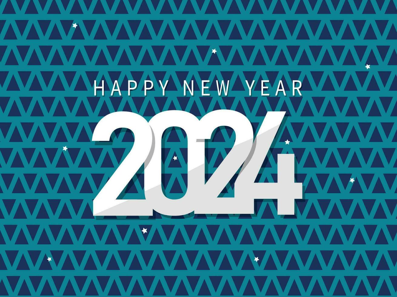 Happy New Year 2024 Banner Blue Background vector