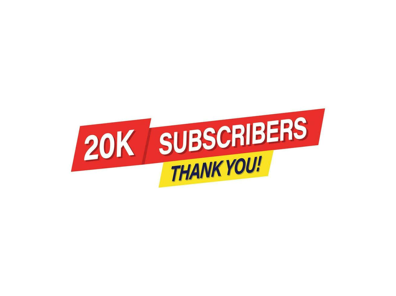 20k suscriptores gracias usted vector transparente