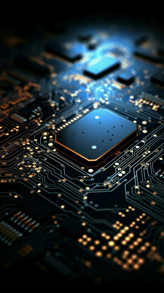 Circuit board technology modern abstract tech background with space for your copy AI Generated photo