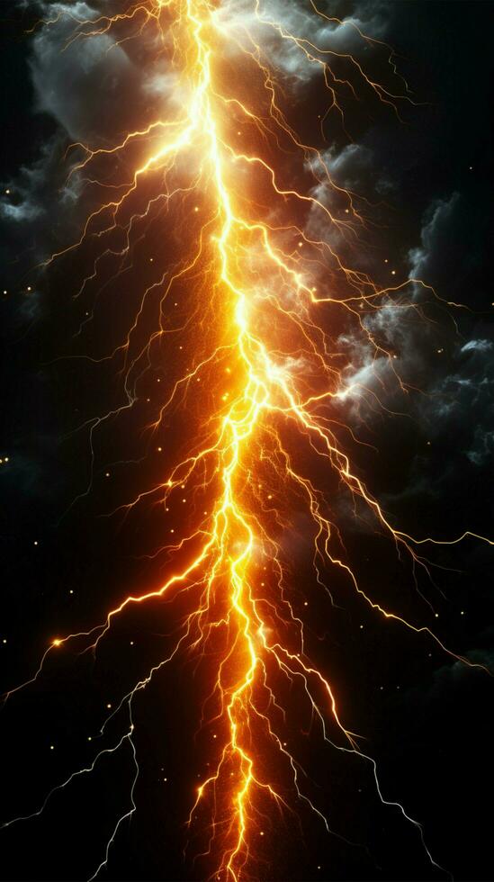 Lightning bolt blast line copy space background pattern AI Generated photo