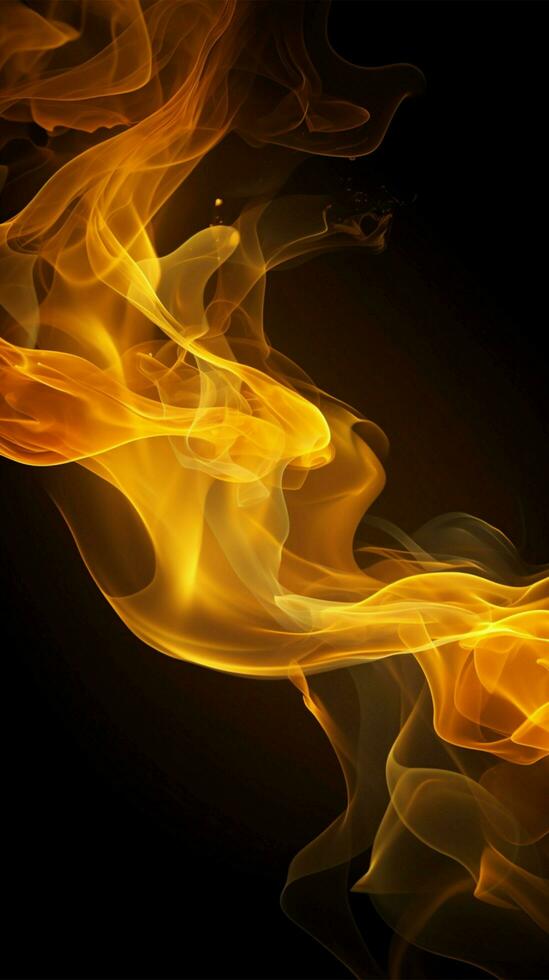 Spotlight glow yellow smoke background AI Generated photo