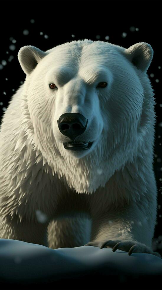 icónico símbolo de el ártico, el polar oso ai generado foto