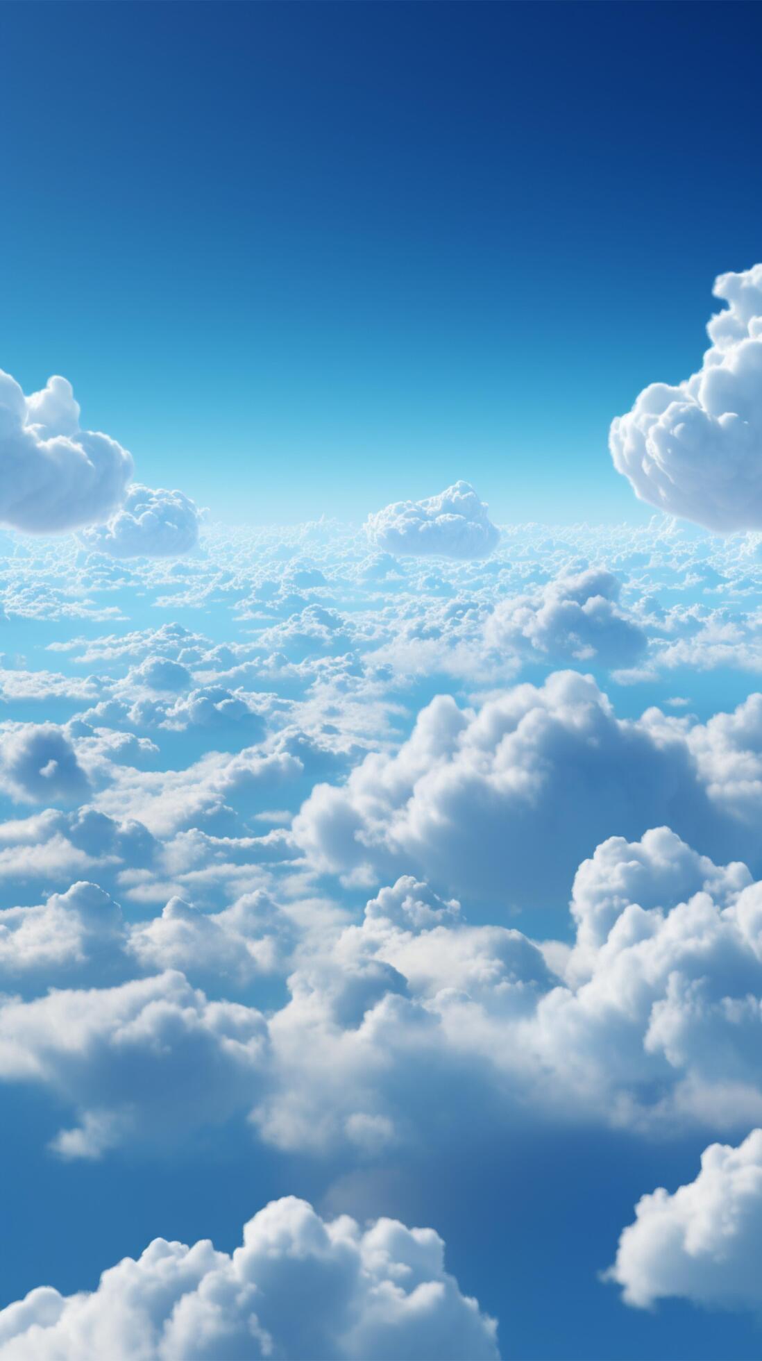 Sky and Clouds Background for Product Display Vertical Mobile Wallpaper