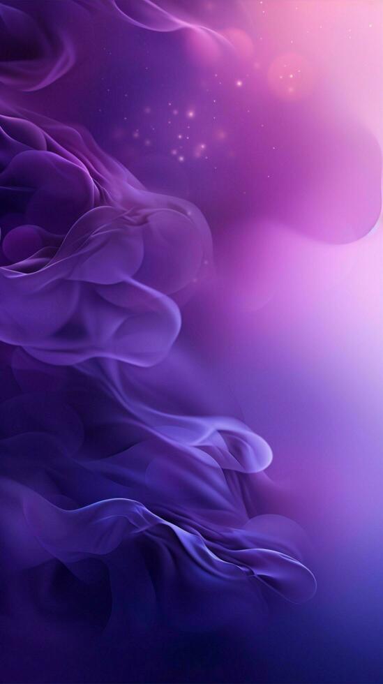 Purple Gradient Background with Dreamy Light Blur Vertical Mobile Wallpaper AI Generated photo