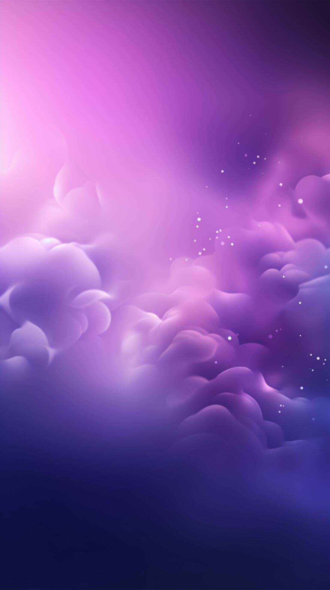 Purple Gradient Background with Dreamy Light Blur Vertical Mobile