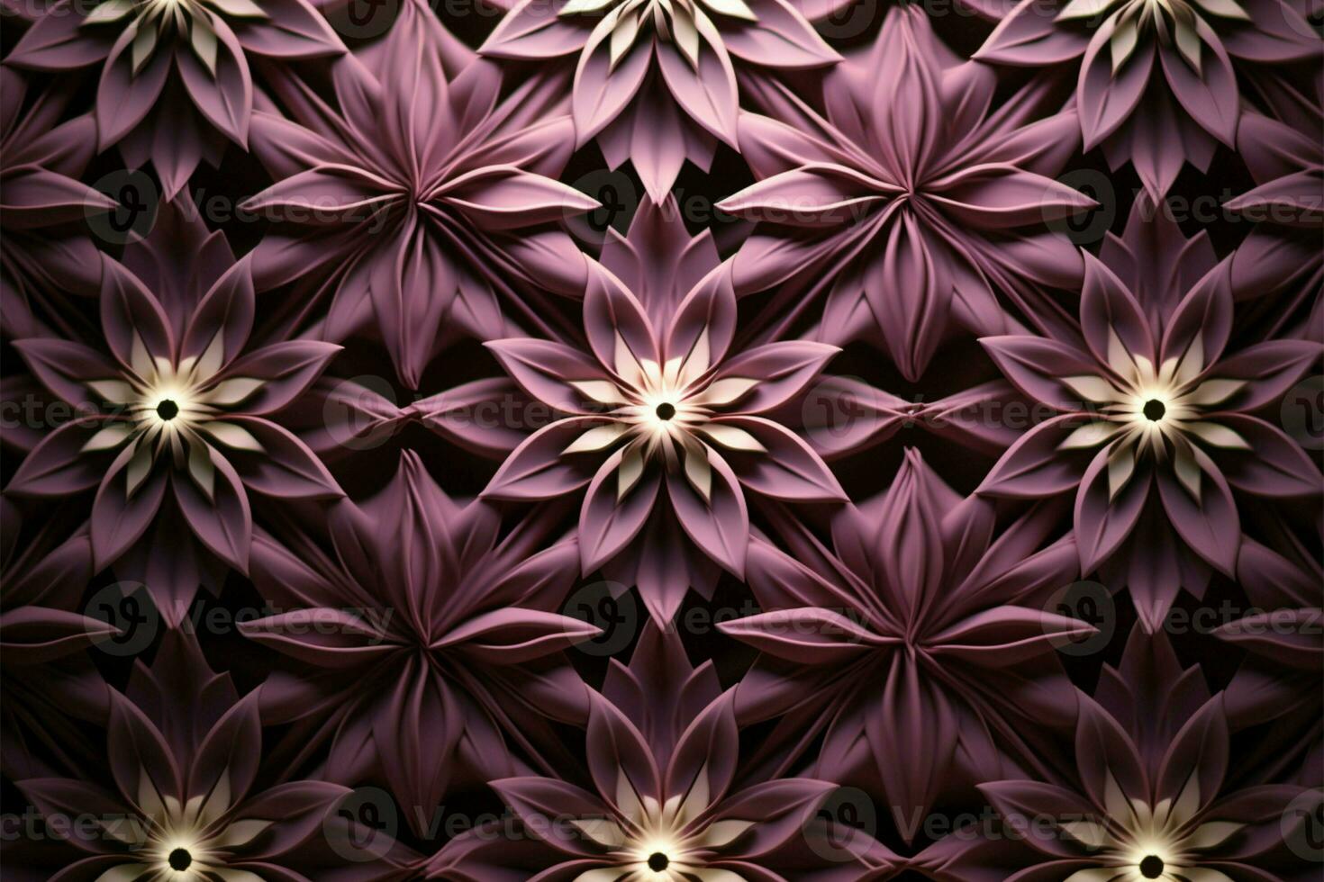 Line art background features captivating geometric flower shape patterns AI Generated photo