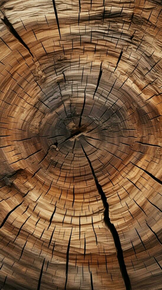 Organic background with the file of textured bark wood Vertical Mobile Wallpaper AI Generated photo