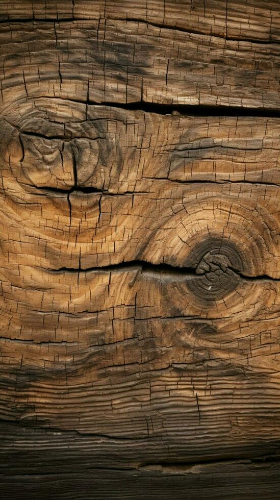 Rustic bark wood texture, ideal for organic background designs Vertical Mobile Wallpaper AI Generated photo