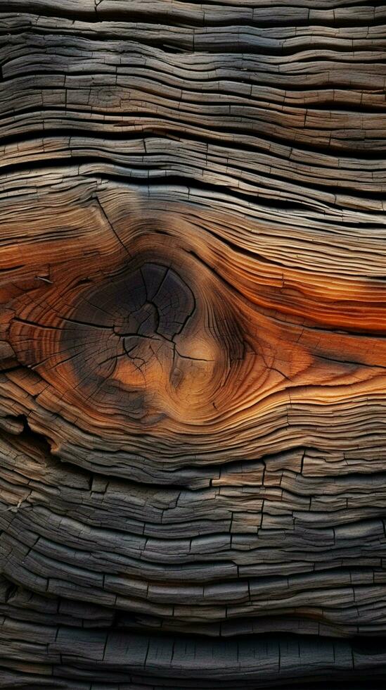 Captivating natural background created with textured bark wood file Vertical Mobile Wallpaper AI Generated photo