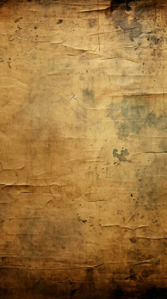 Distressed paper texture with rustic, darkened edges Vertical Mobile Wallpaper AI Generated photo