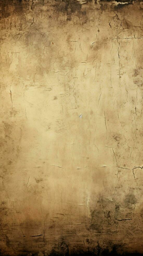 Faded paper texture with textured surface and worn, darkened edges Vertical Mobile Wallpaper AI Generated photo