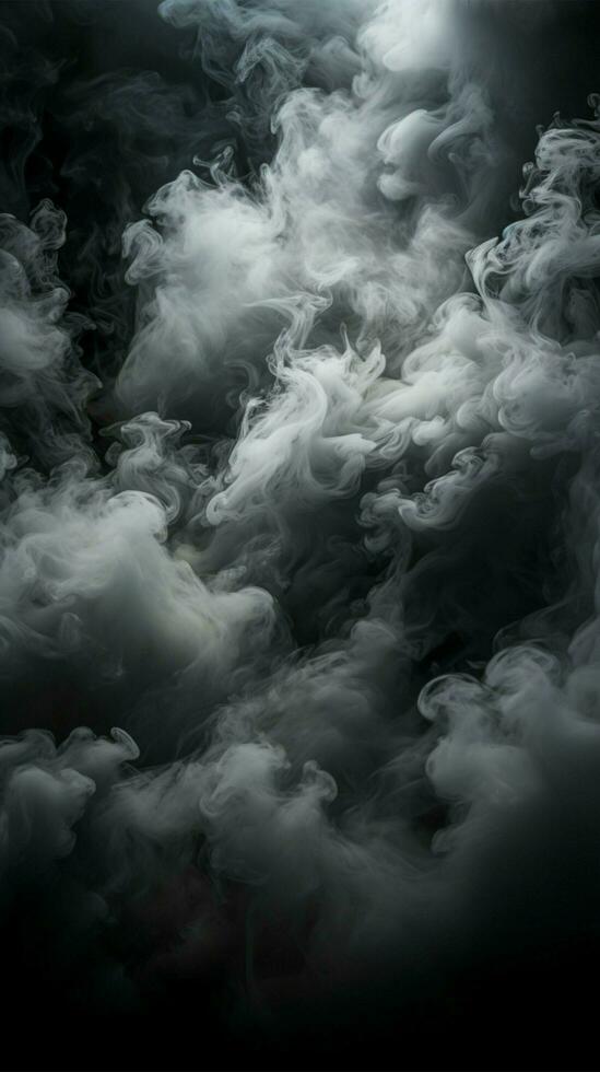 aislado niebla obenques el negro antecedentes con intriga vertical móvil fondo de pantalla ai generado foto