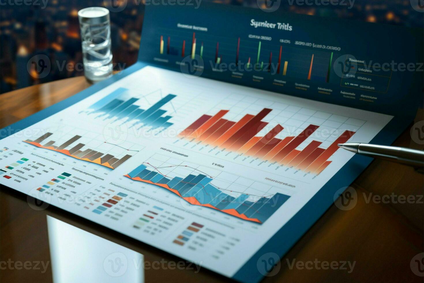 Detailed close up displays a survey spreadsheet filled with insightful responses AI Generated photo