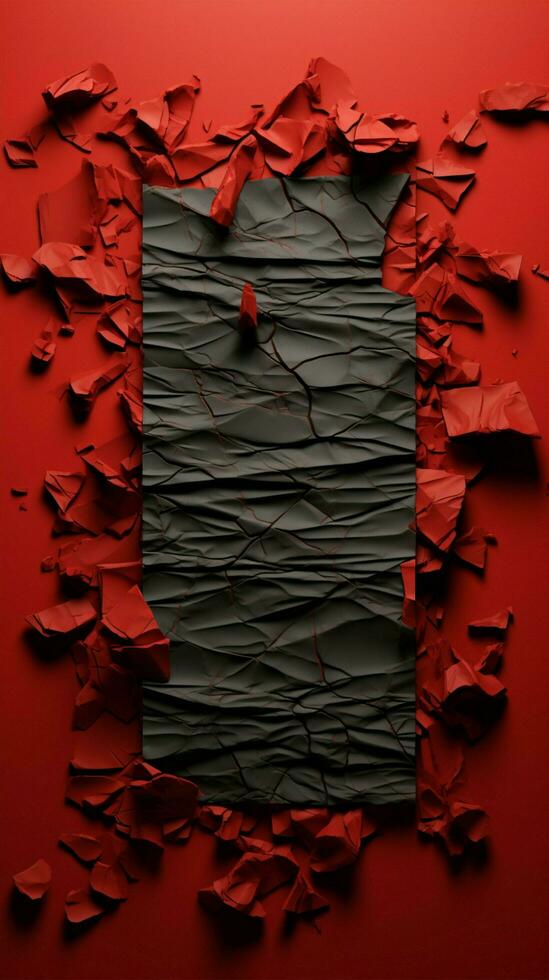 torn paper Black Friday text red background contrast AI Generated photo