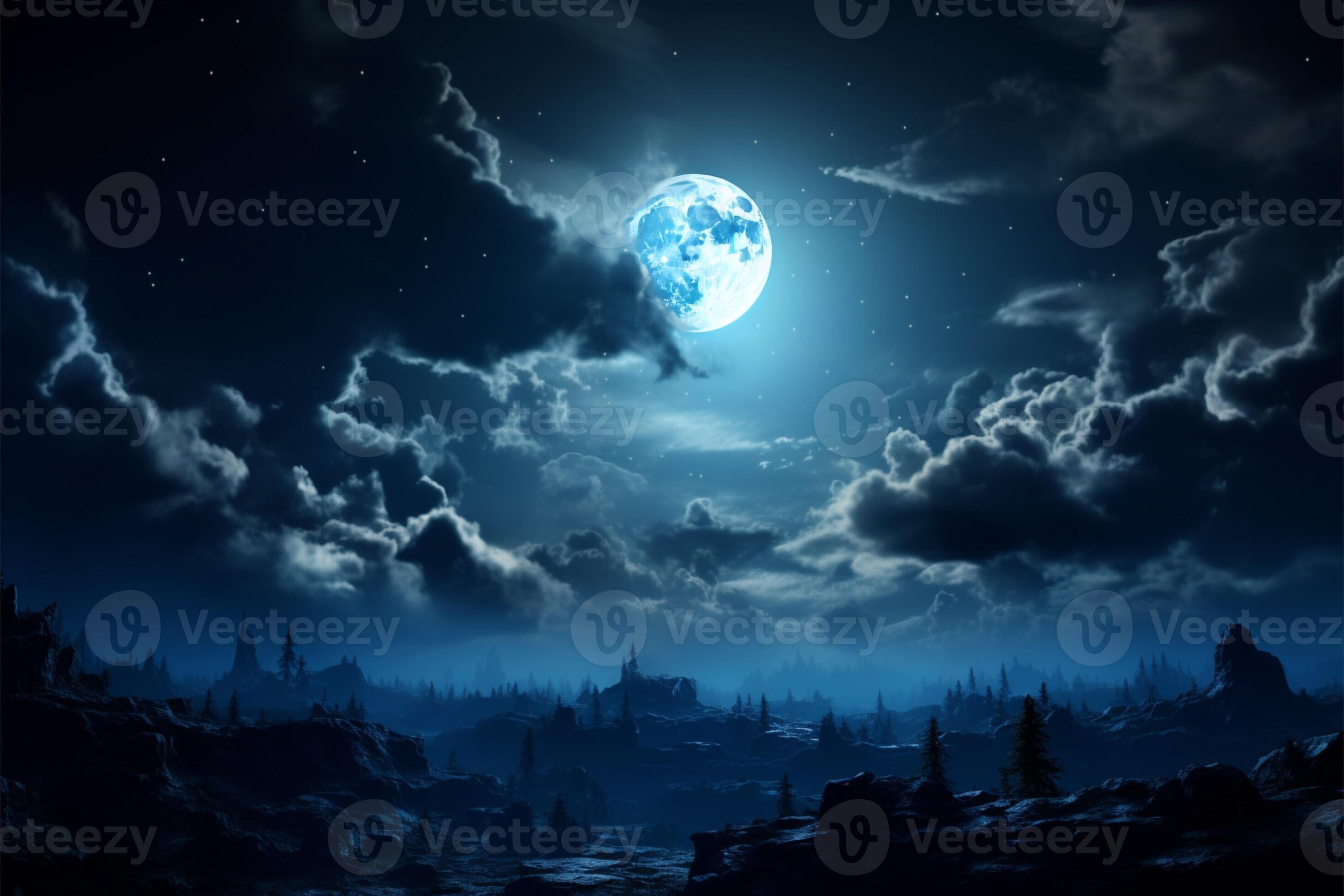 Nocturnal enchantment full moon night in a mesmerizing transformation 