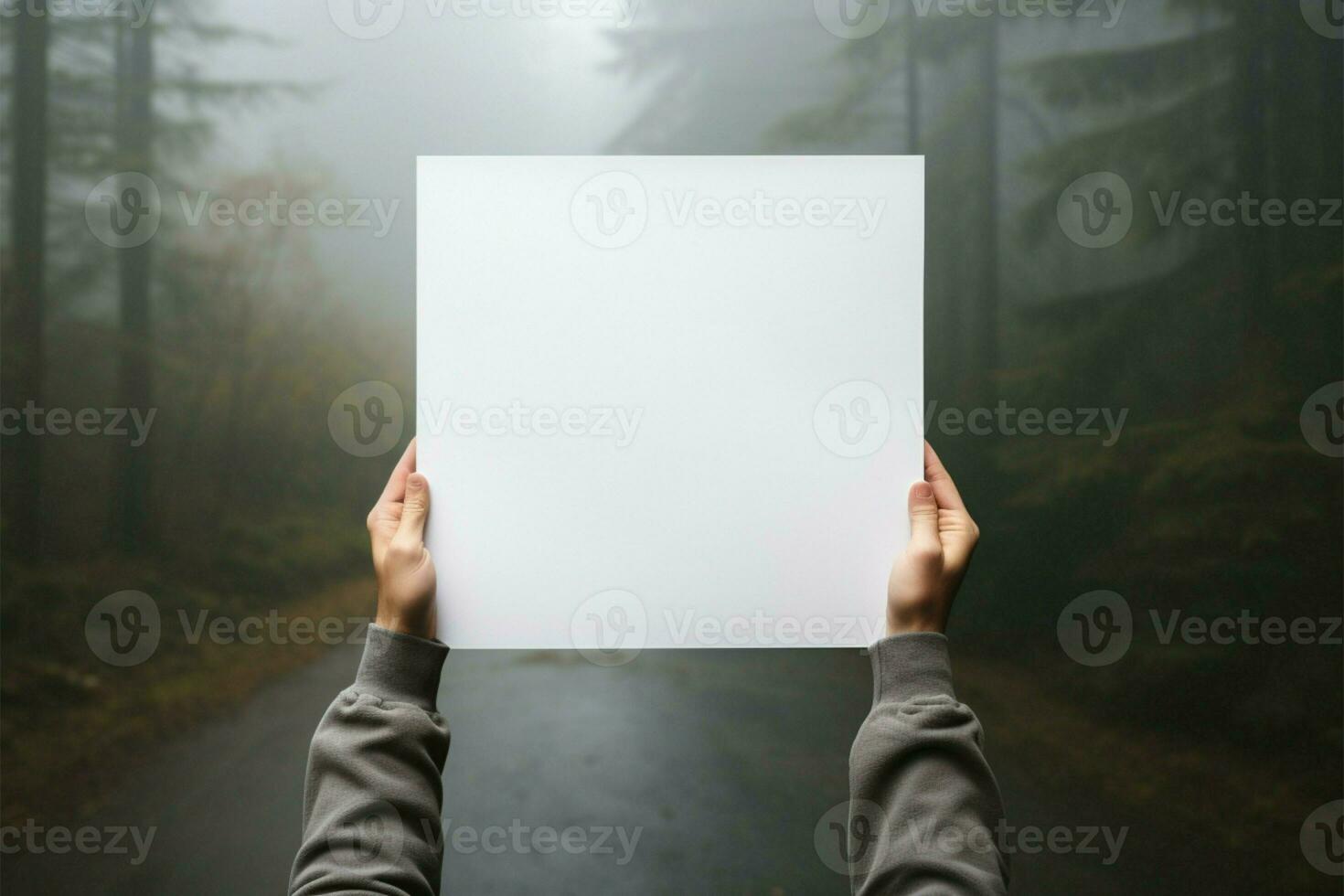 Holding a pristine blank sheet, potential and possibilities await AI Generated photo