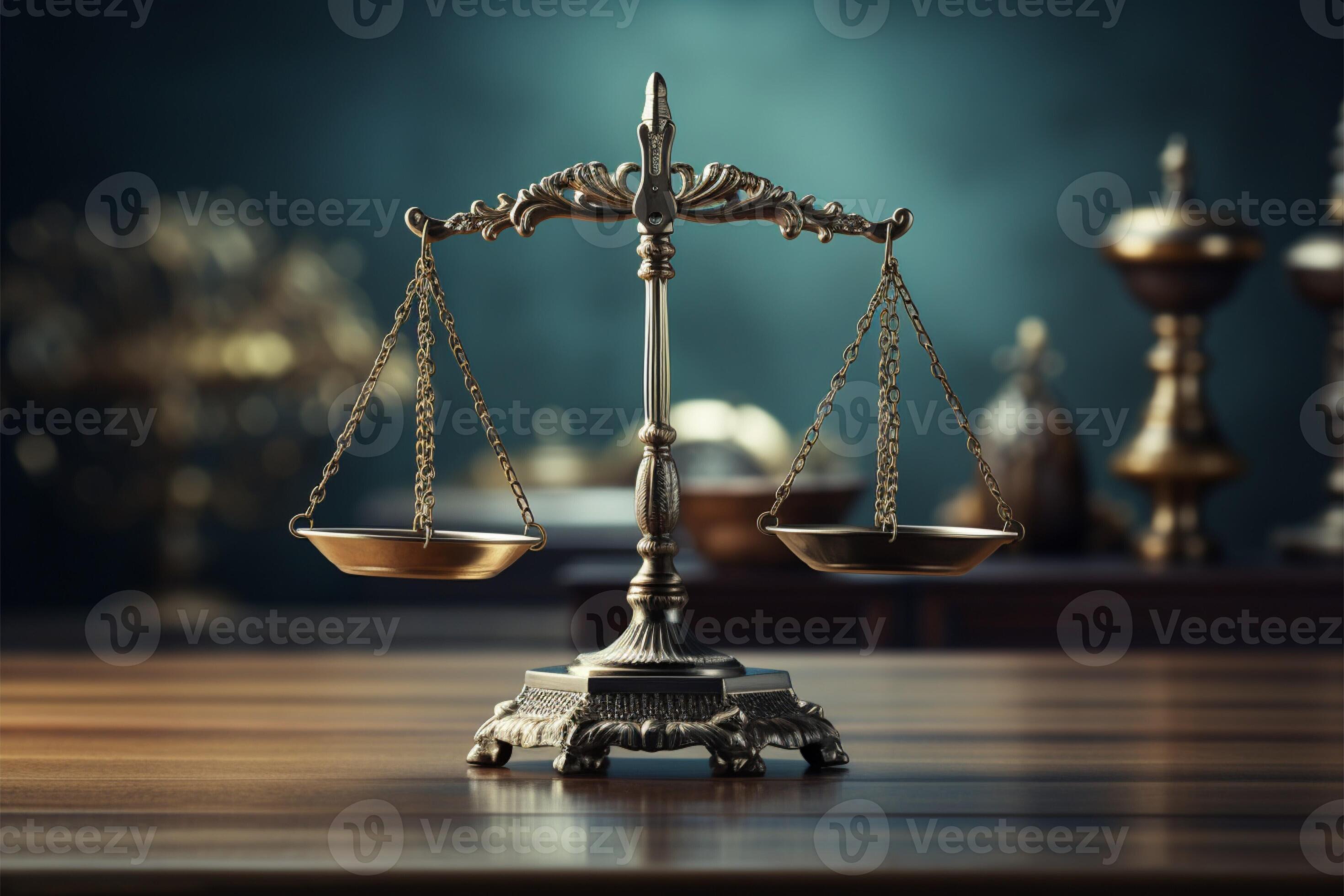 The concept of law a justice scale on a blurred canvas ai generated