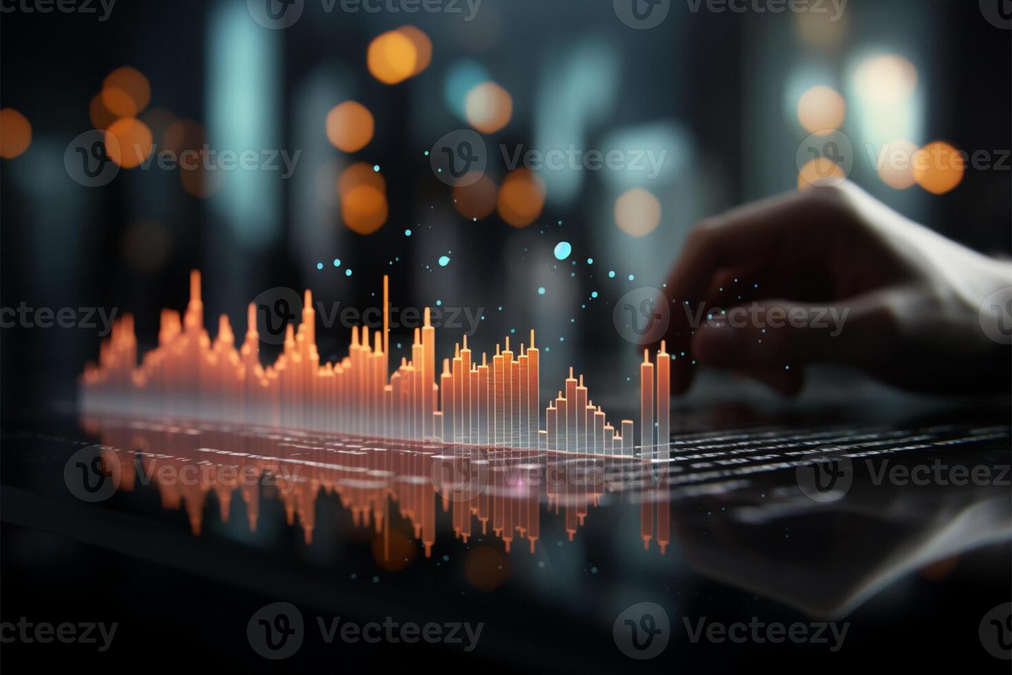 Strategic business planning, investment, and growth with upward pointing arrow and graph AI Generated photo