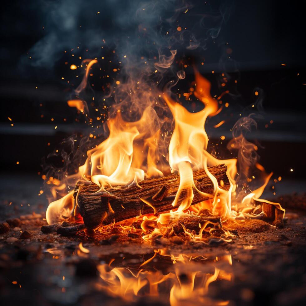 Kindling transformation Lit match sparks unlit ones, igniting