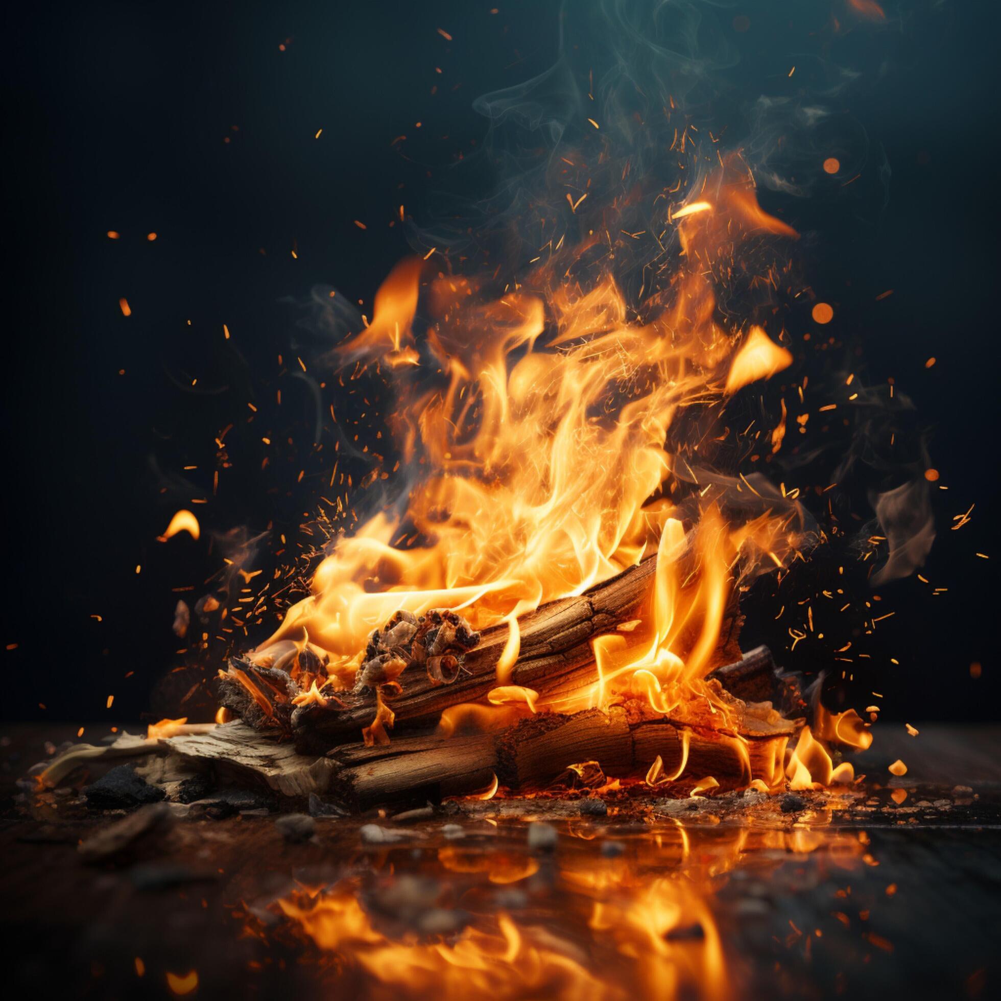 Kindling transformation Lit match sparks unlit ones, igniting