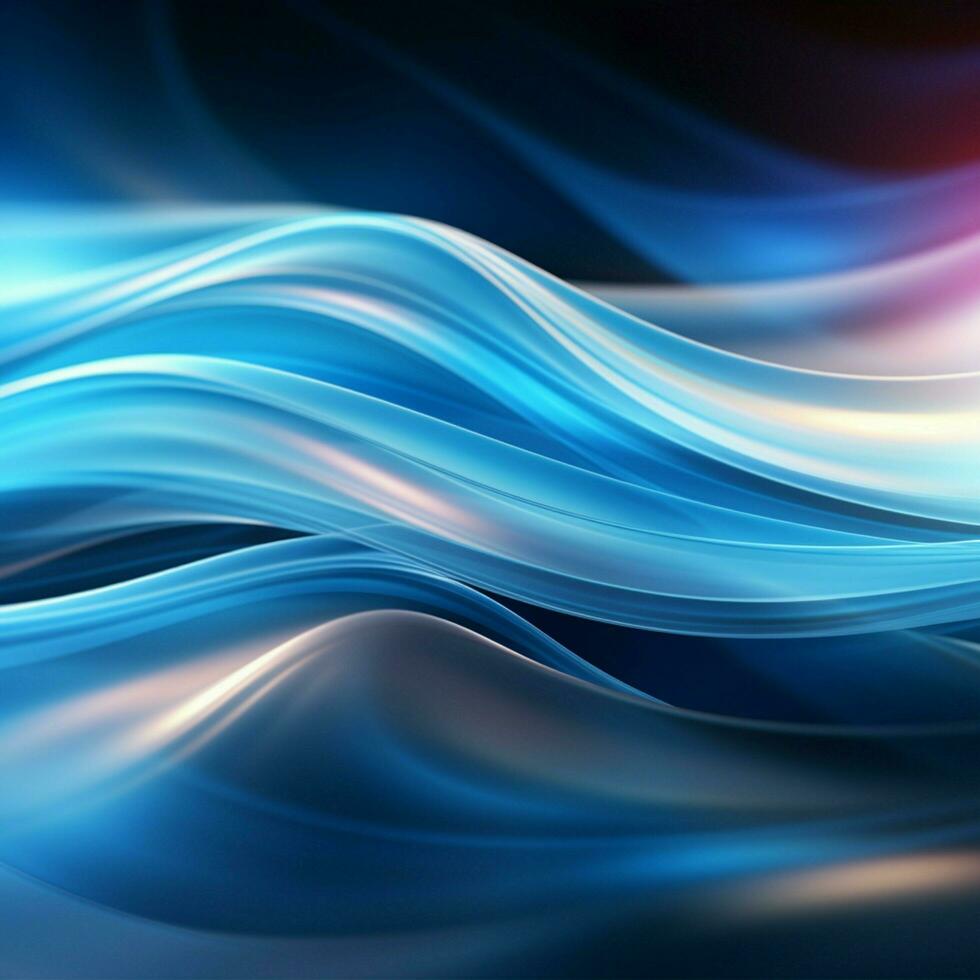 Soft blue blur extends, an abstract burst of motion with centric radiance For Social Media Post Size AI Generated photo