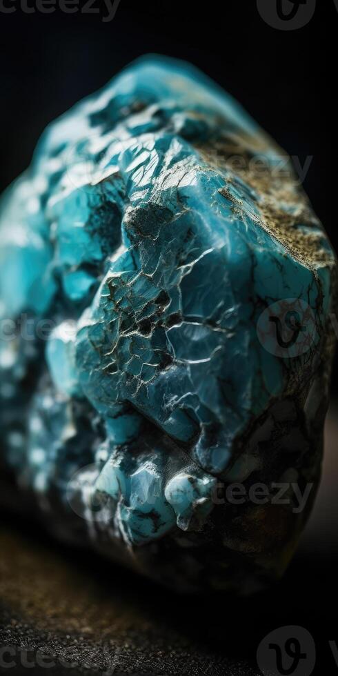 Closeup photo of the mineral turquoise, macro.